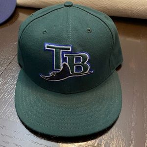 Tampa bay devil rays throwback fitted hat new era size 7 3/8